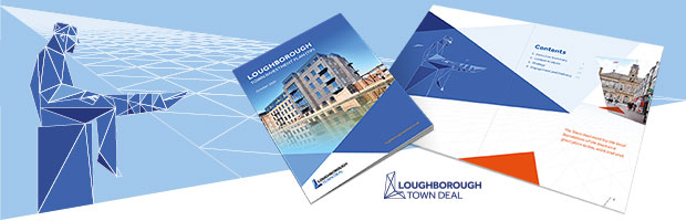 Sockman illustration Loughborough Town Deal Brochure
